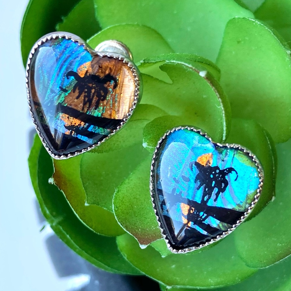⚡️HP⚡️1950’s Butterfly Wing Screw Back Earrings